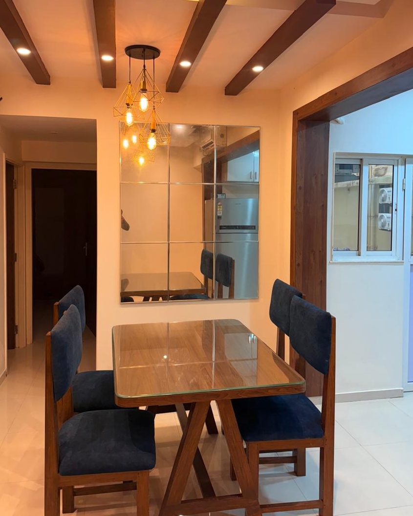 Beamed Dining Room, dining project in Jayanagar